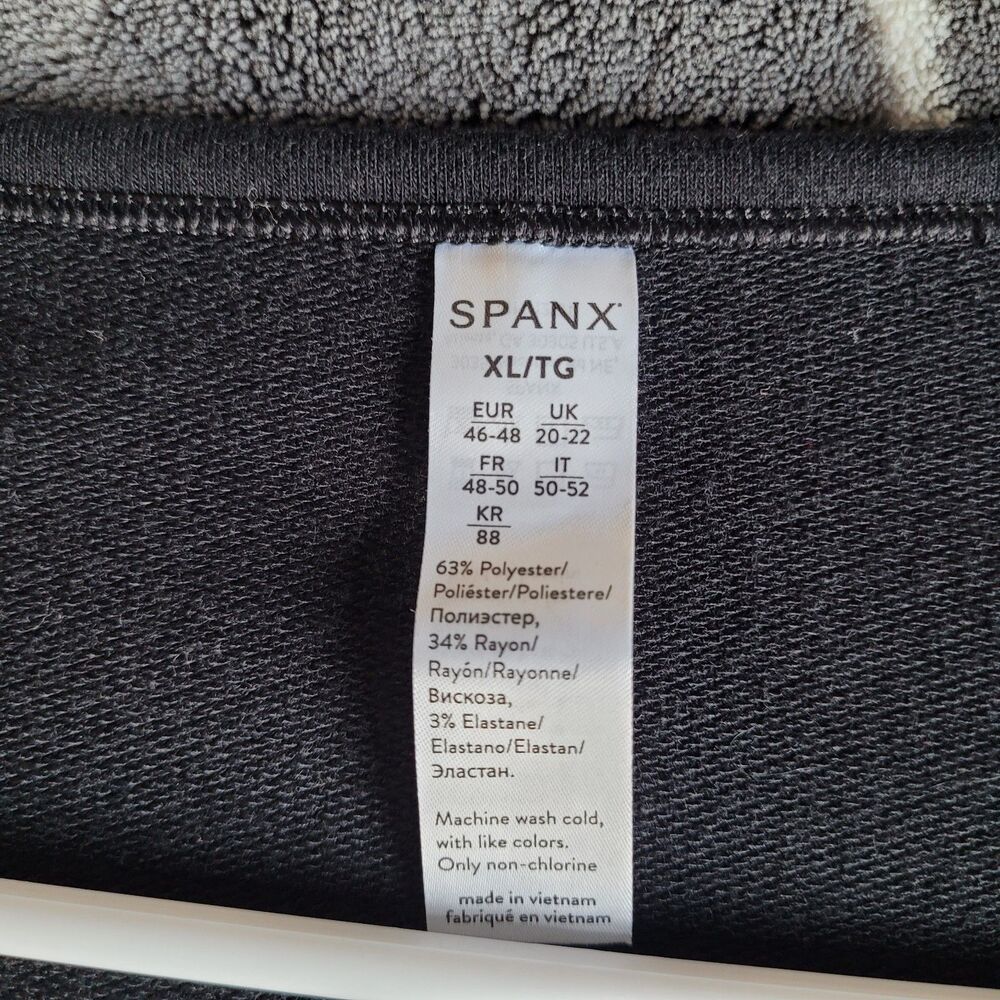Spanx Perfect Length Dolman 3/4 Sleeve Soft Pullover Top Sweatshirt Black Xlarge - Picture 3 of 8